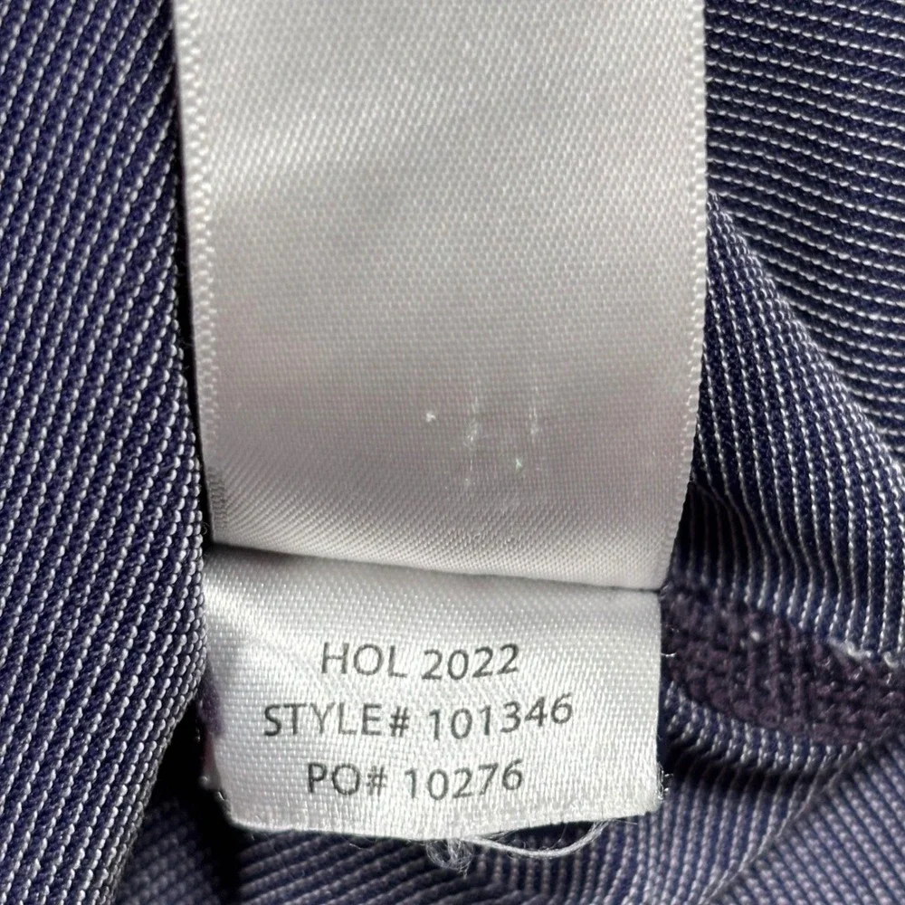 Rhone Delta Pique Polo Golf Shirt XL Navy Purple‎ Geometric Stripe Performance
